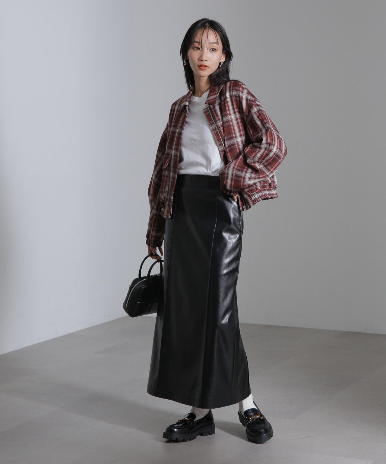 チェックショートブルゾン 6694212301