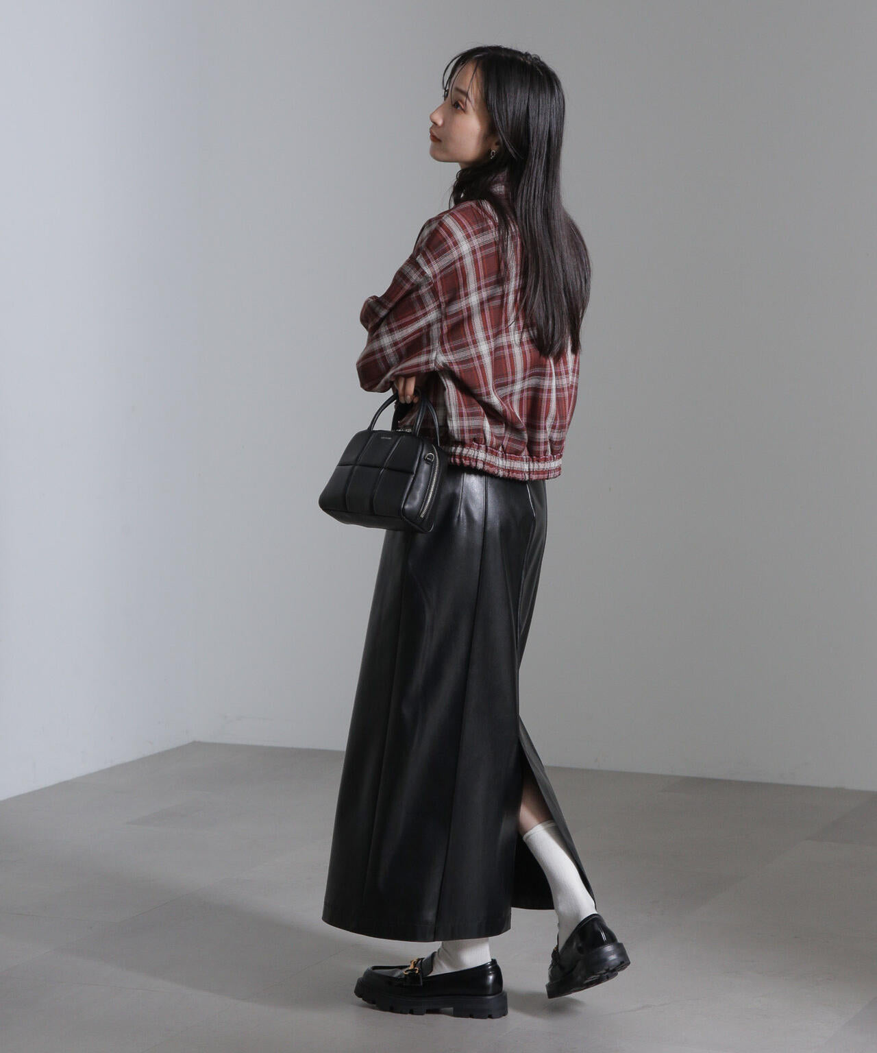 チェックショートブルゾン 6694212301