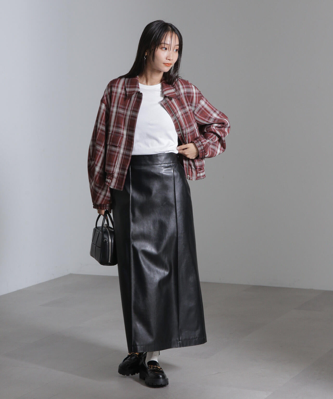 チェックショートブルゾン 6694212301