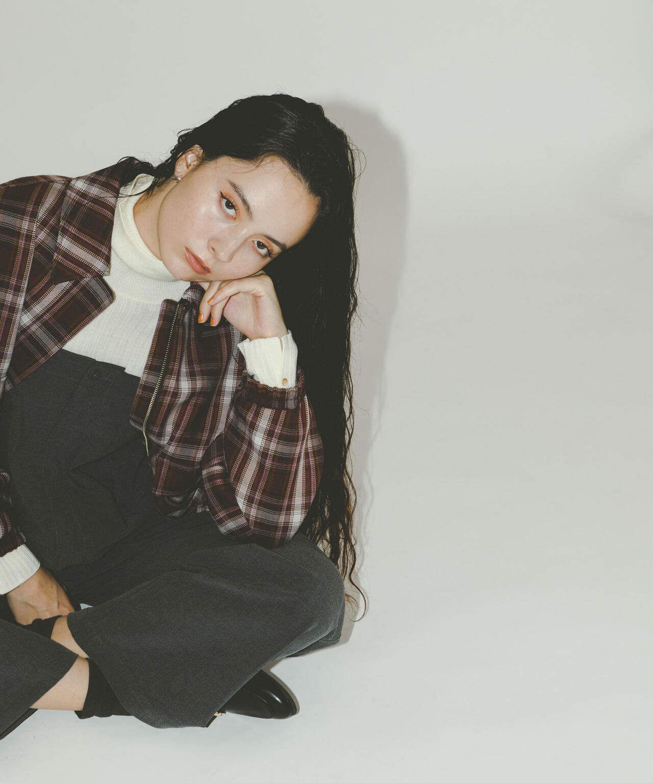 チェックショートブルゾン 6694212301