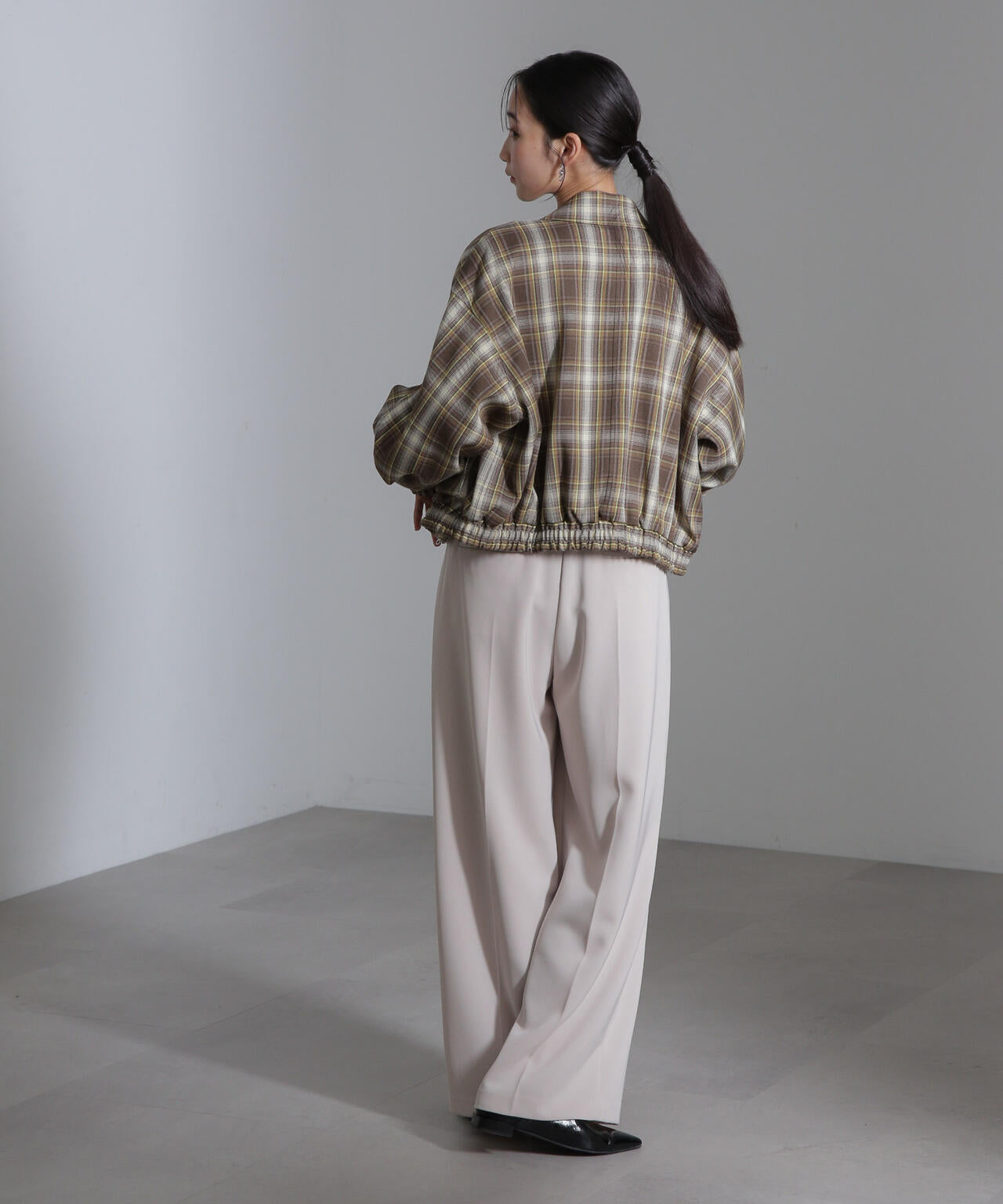 チェックショートブルゾン 6694212301