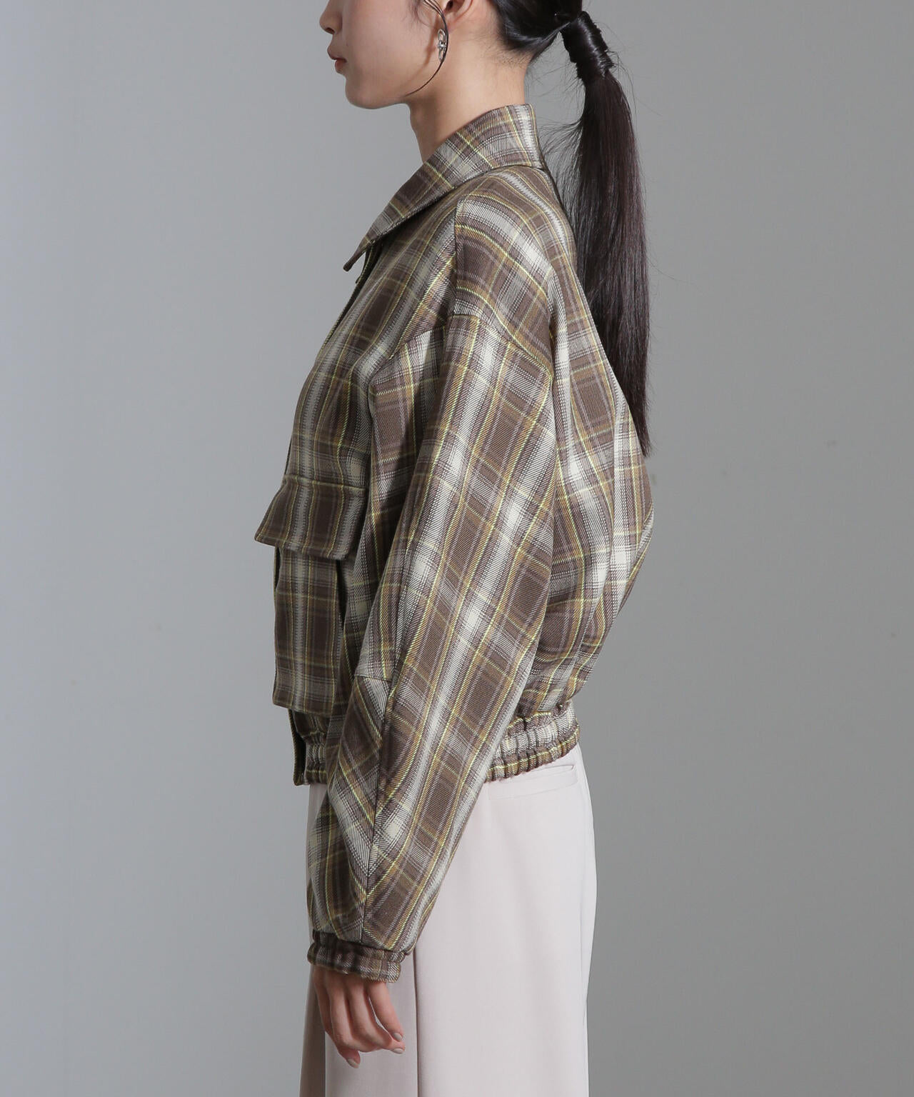 チェックショートブルゾン 6694212301