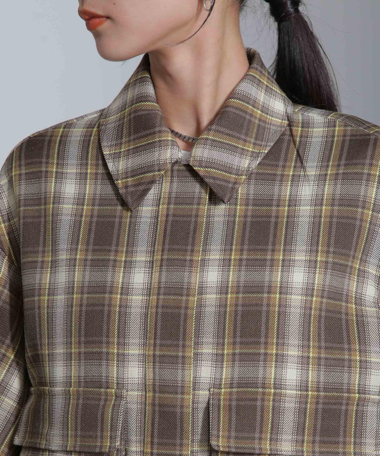 チェックショートブルゾン 6694212301