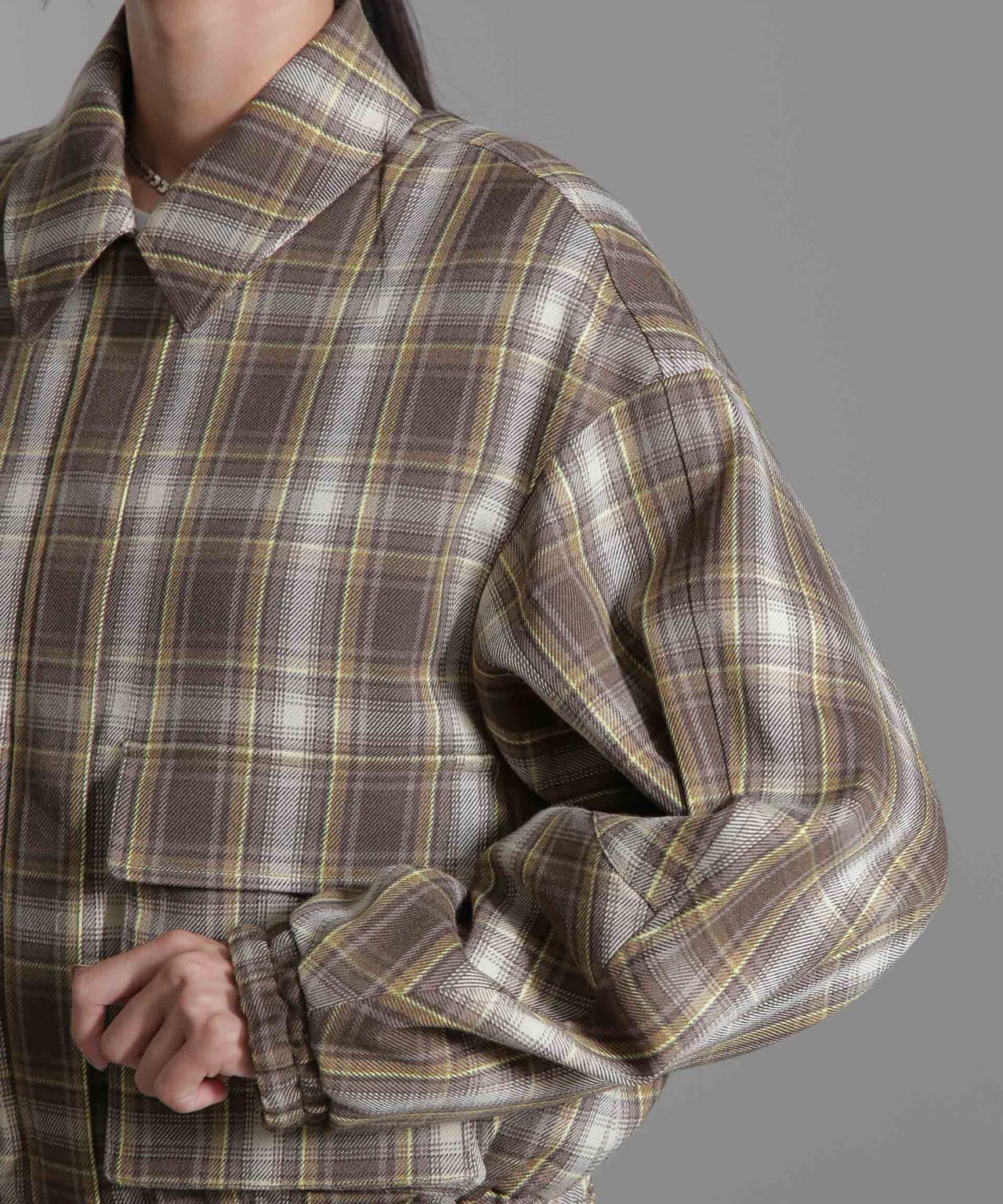 チェックショートブルゾン 6694212301