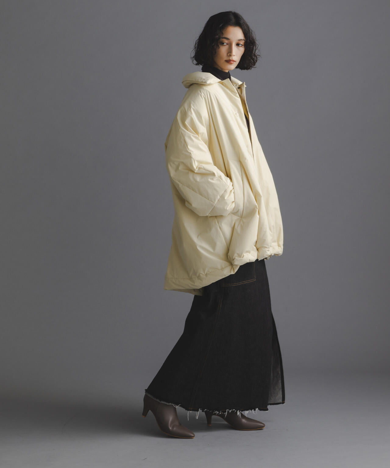 「西川ダウン(R)」ミドル丈バックタックコート 6694214304