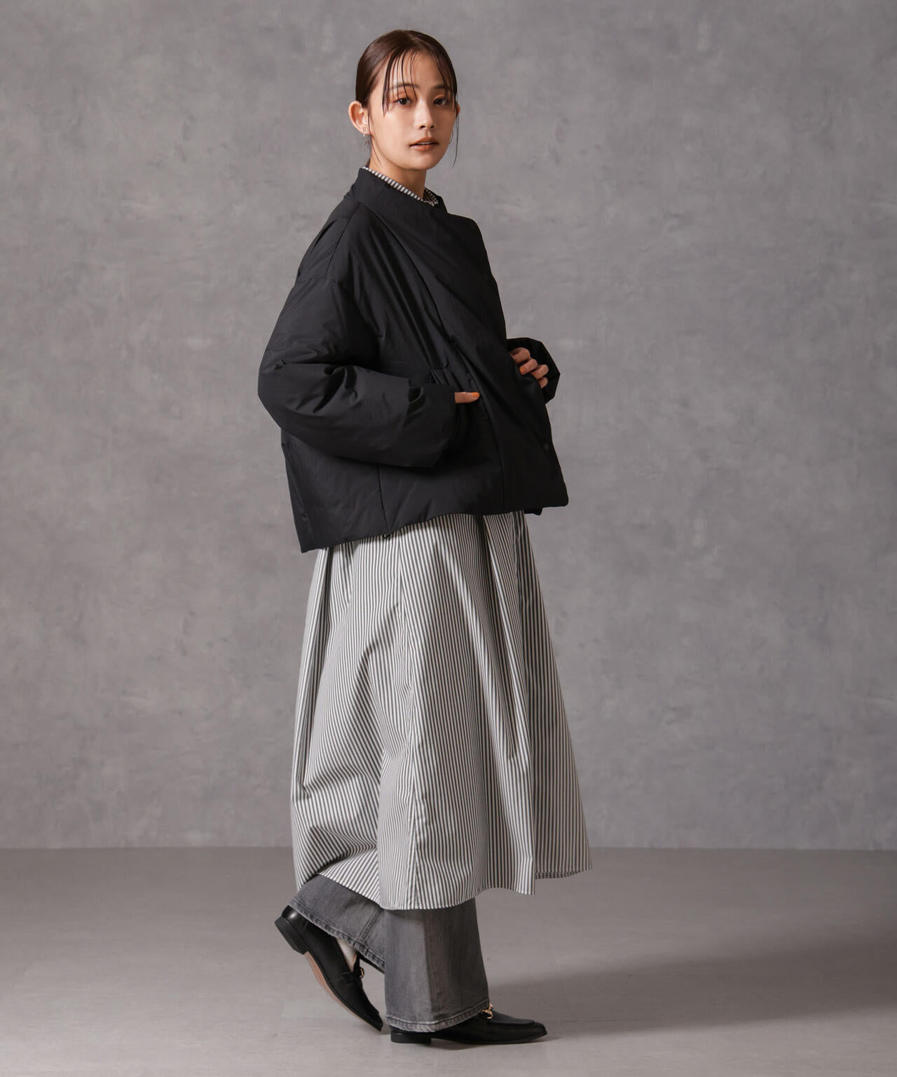 「西川ダウン(R)」ハイネックショートジャケット 6694214305