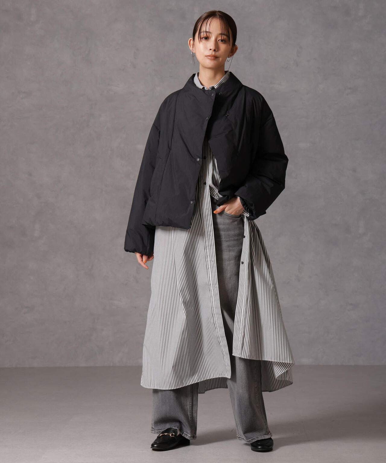 「西川ダウン(R)」ハイネックショートジャケット 6694214305