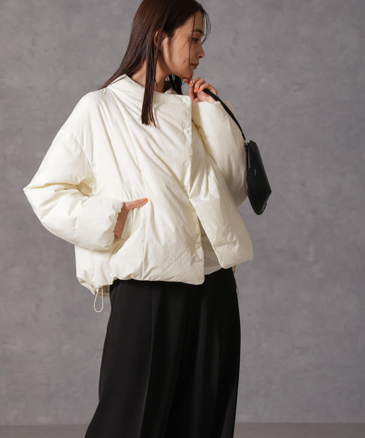 「西川ダウン(R)」ハイネックショートジャケット 6694214305