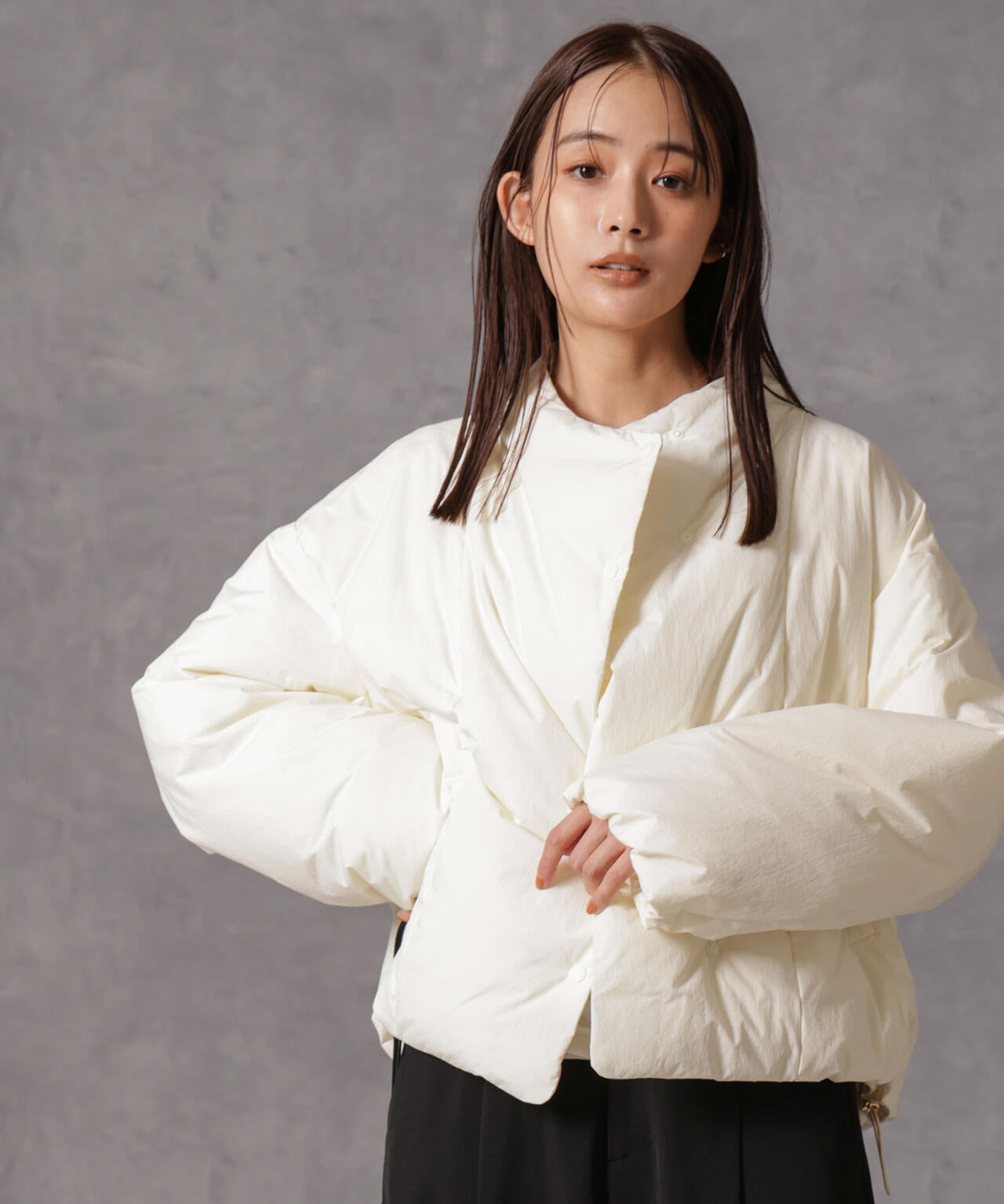 「西川ダウン(R)」ハイネックショートジャケット 6694214305