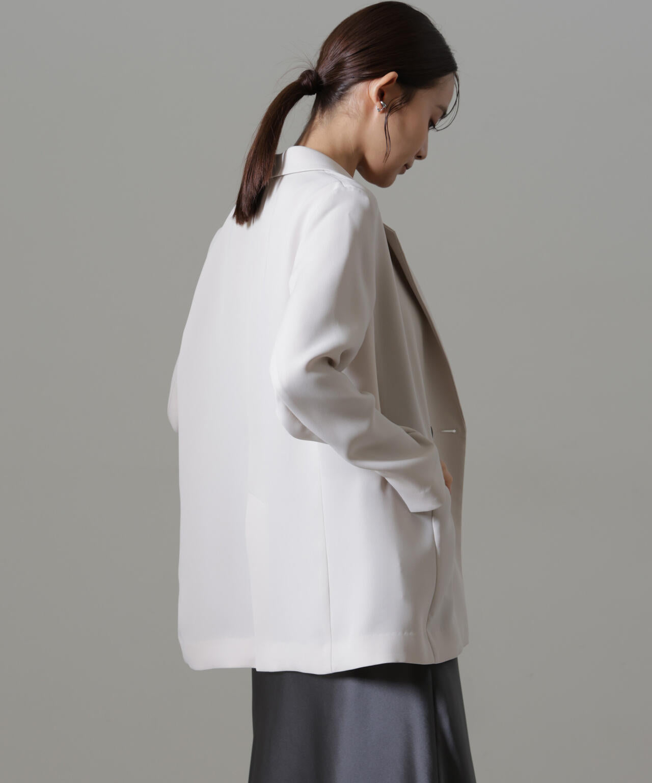 イージーケアダブルクロス ダブルテーラードジャケット(セットアップ可) 6694216301