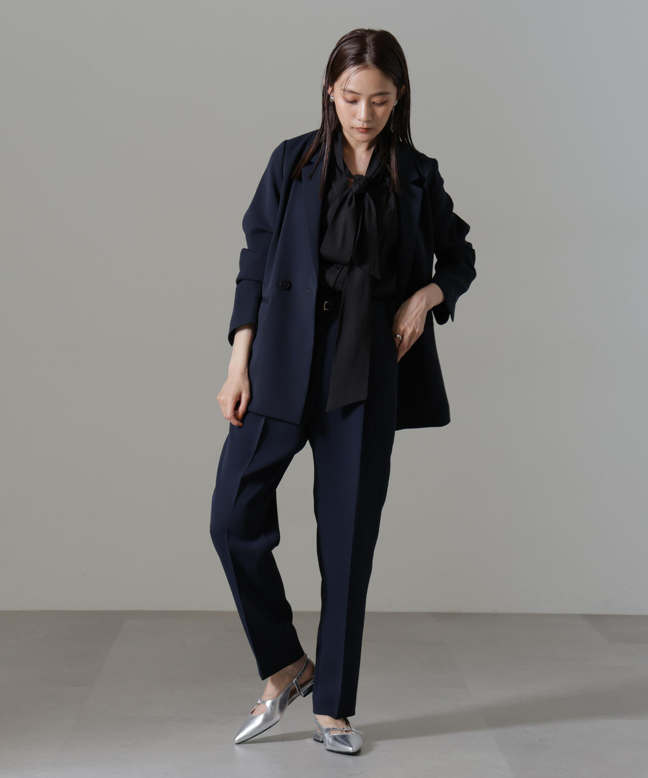 イージーケアダブルクロス ダブルテーラードジャケット(セットアップ可) 6694216301