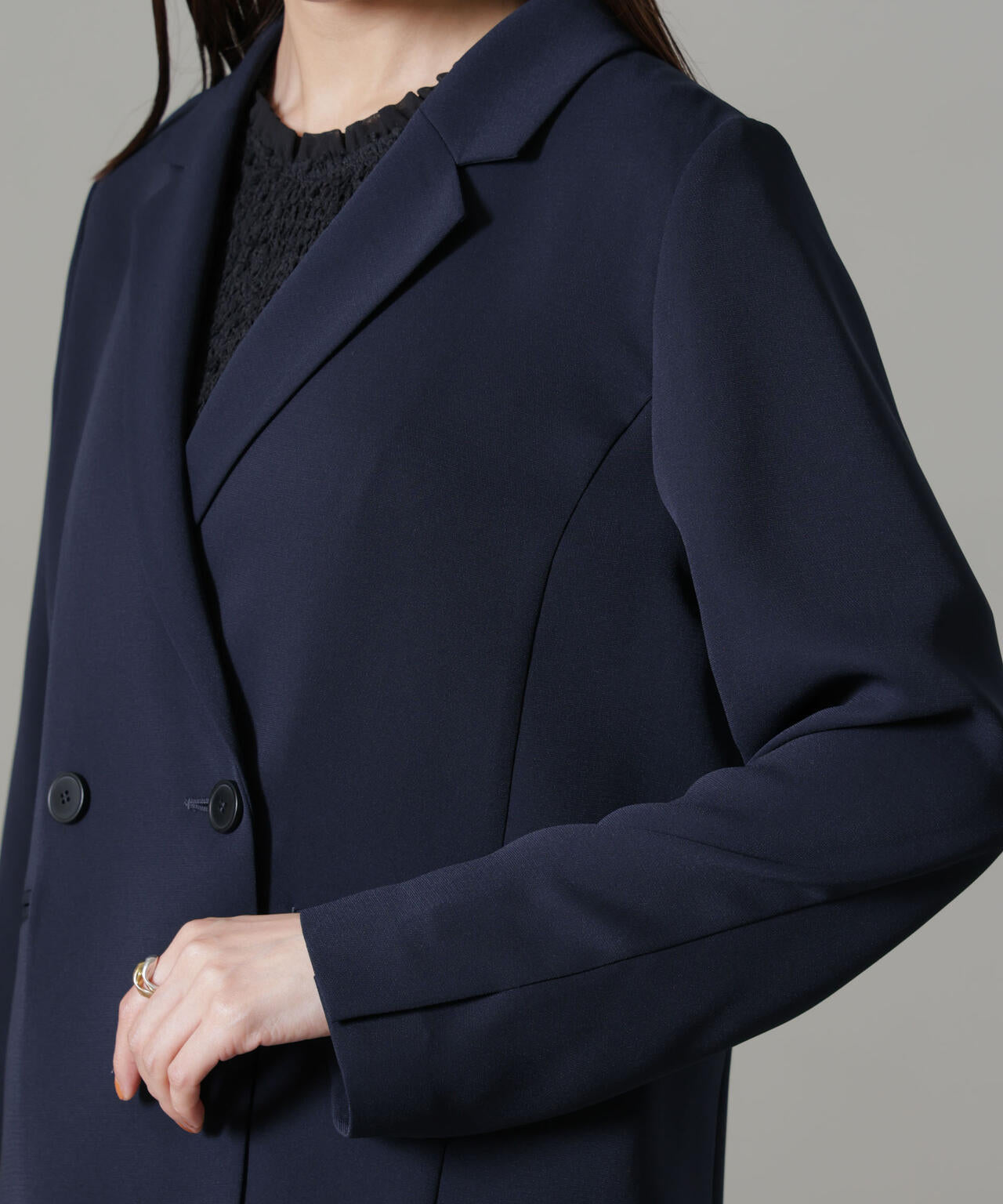 イージーケアダブルクロス ダブルテーラードジャケット(セットアップ可) 6694216301