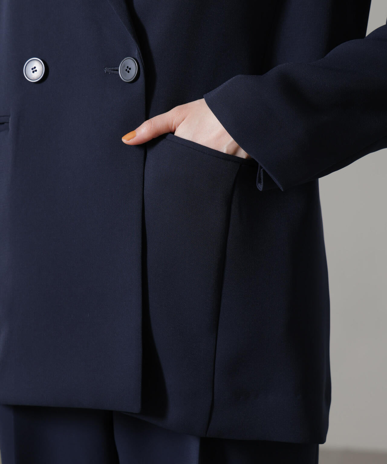 イージーケアダブルクロス ダブルテーラードジャケット(セットアップ可) 6694216301