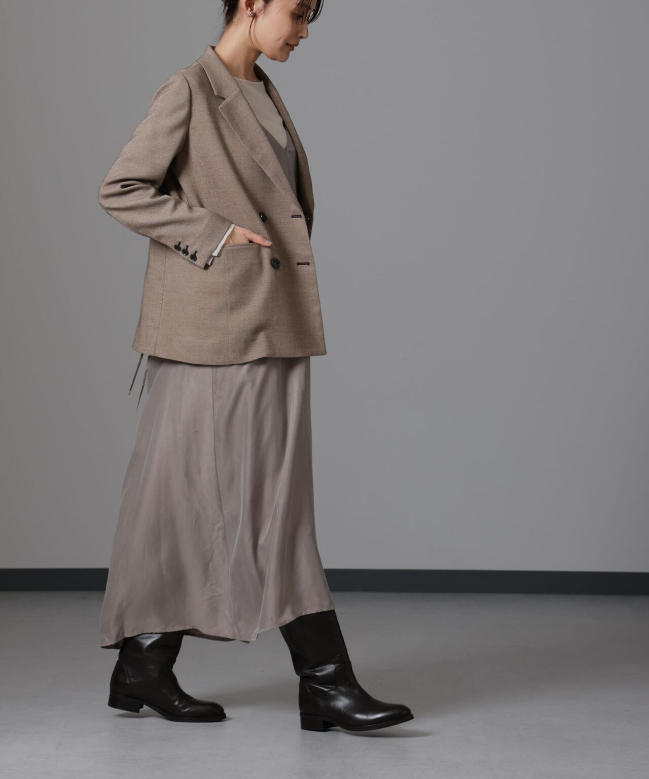 ツイードダブルジャケット(セットアップ可) 6694216305