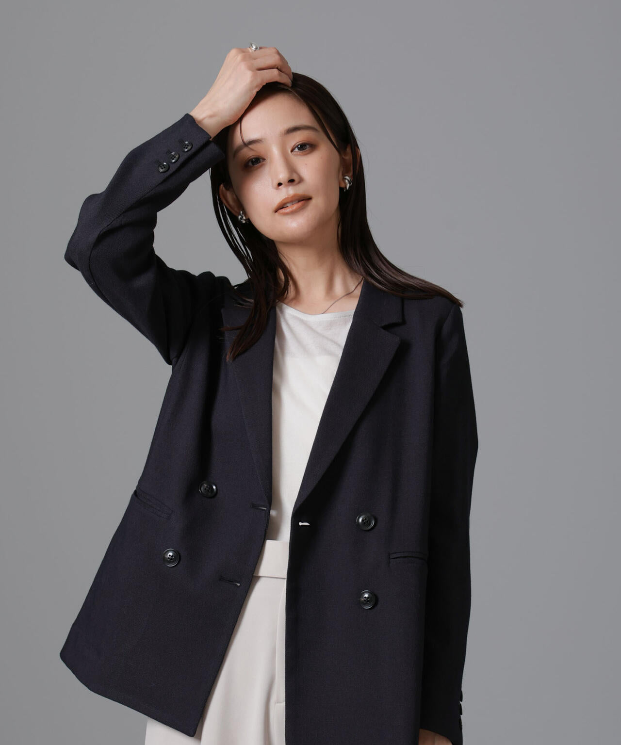 ツイードダブルジャケット(セットアップ可) 6694216305