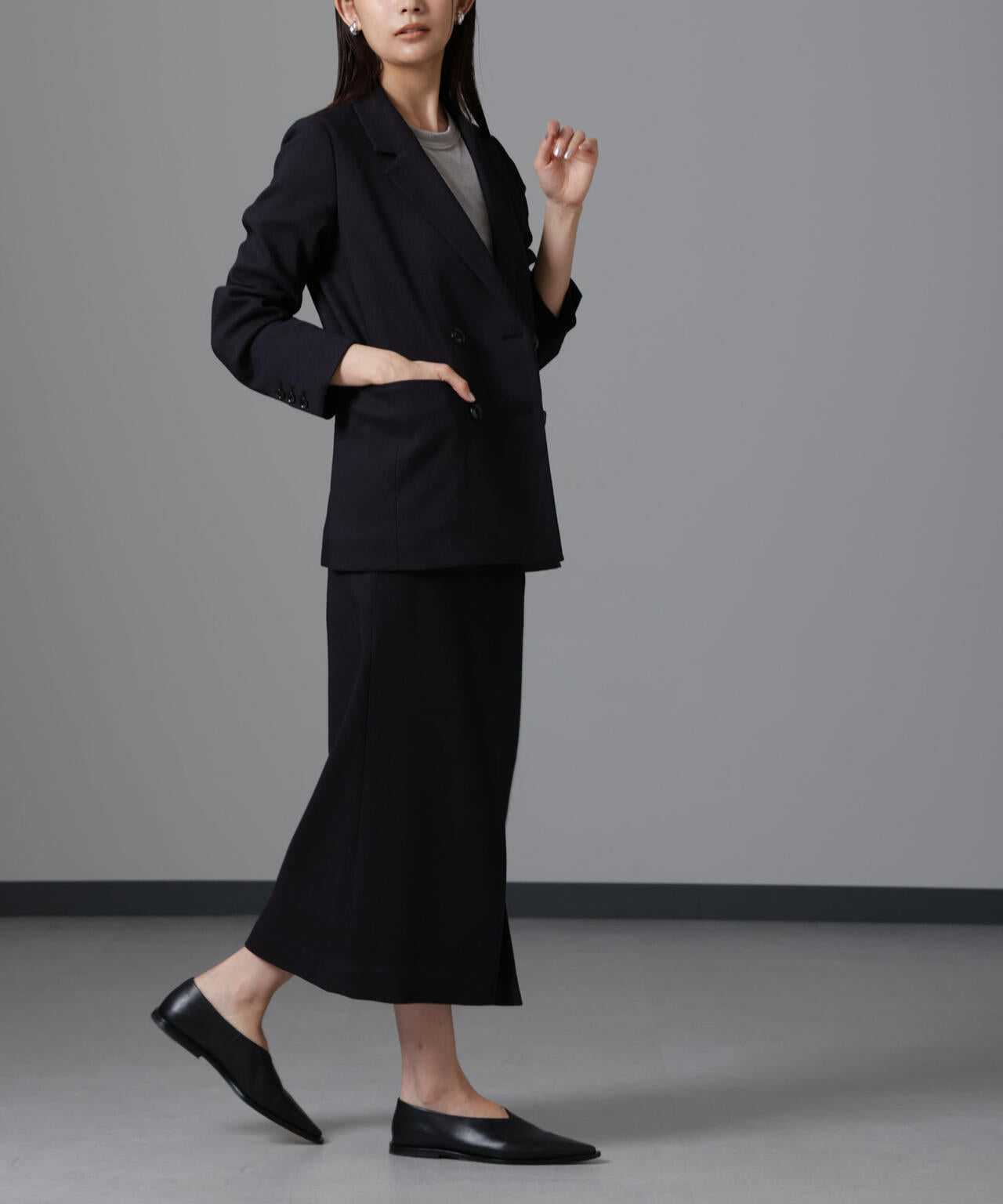 ツイードダブルジャケット(セットアップ可) 6694216305