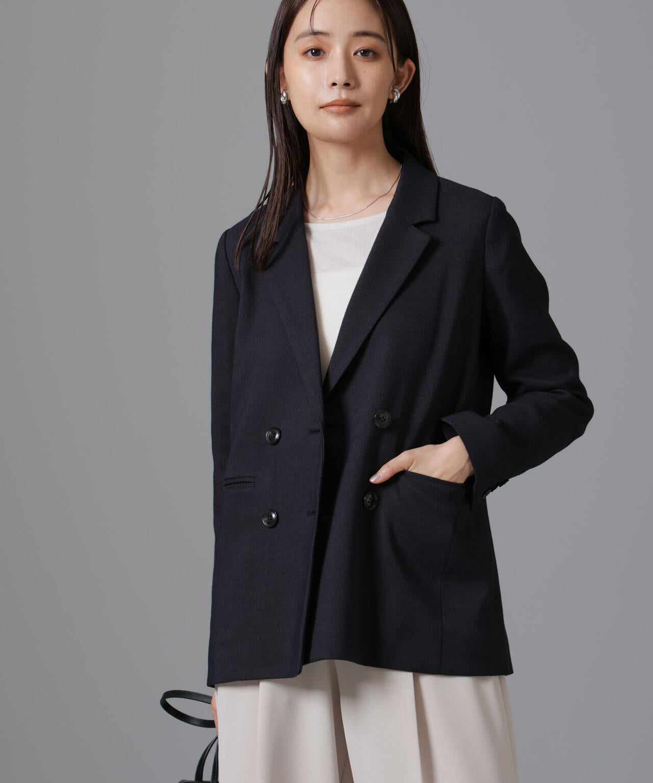 ツイードダブルジャケット(セットアップ可) 6694216305