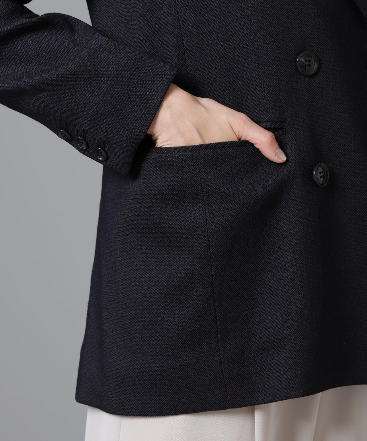 ツイードダブルジャケット(セットアップ可) 6694216305