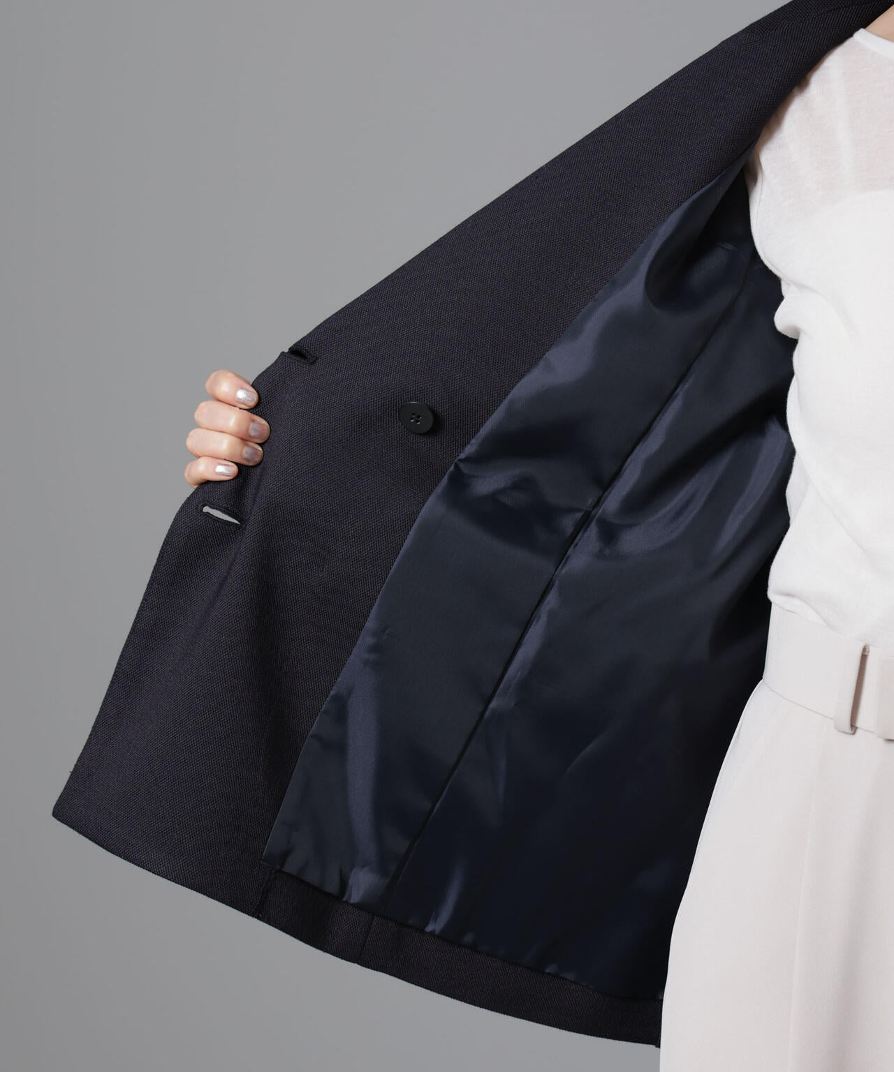 ツイードダブルジャケット(セットアップ可) 6694216305