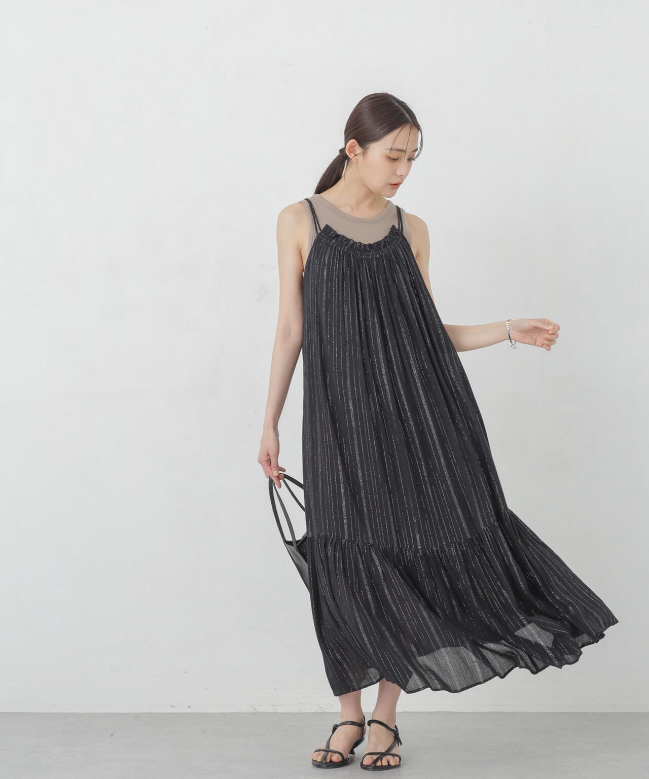 インドラメストライプキャミワンピース 6694219300