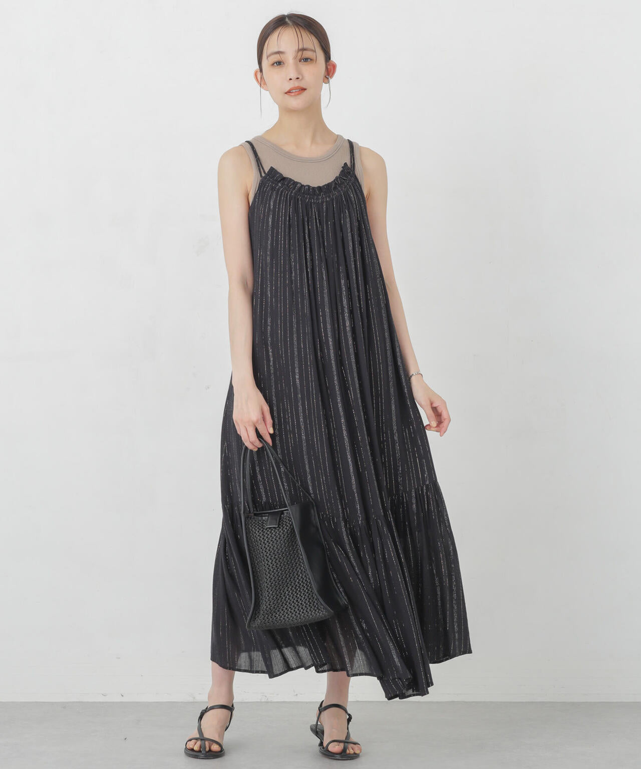 インドラメストライプキャミワンピース 6694219300