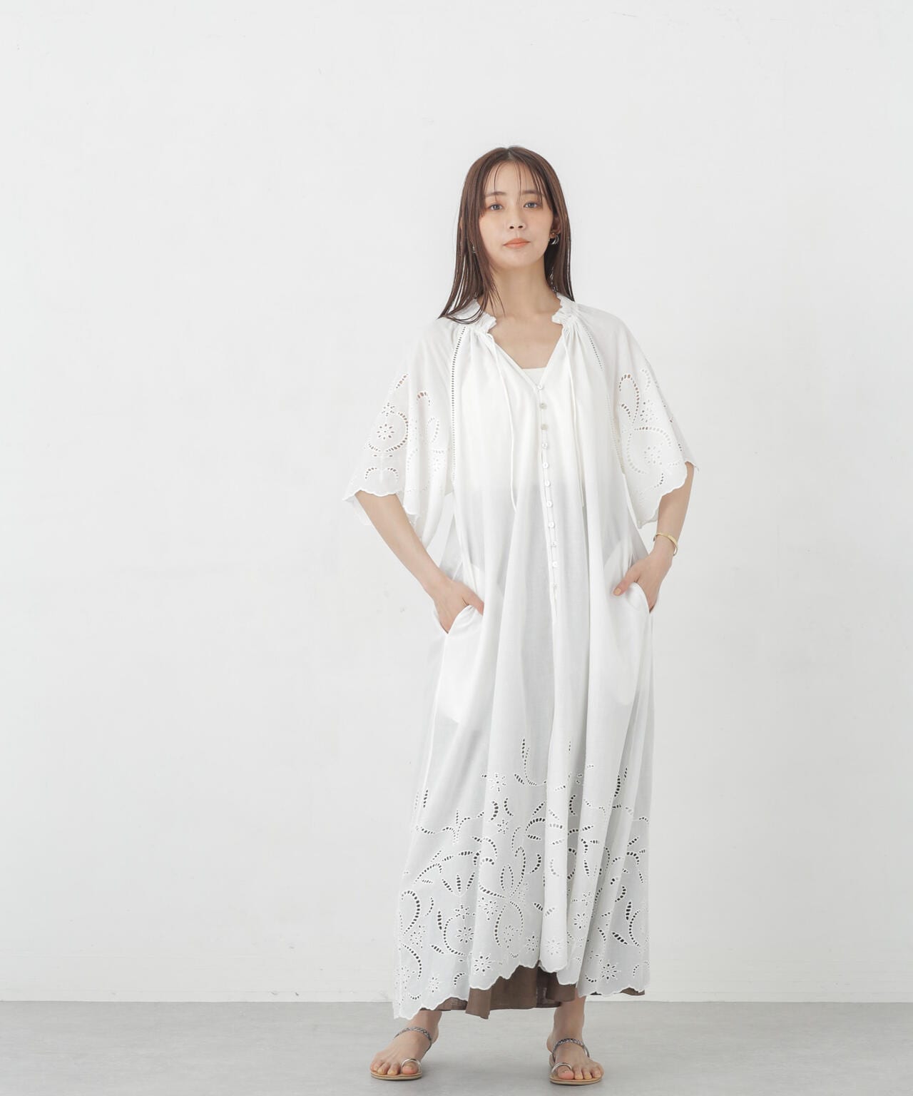 インドシフリー刺繍ワンピース 6694219301
