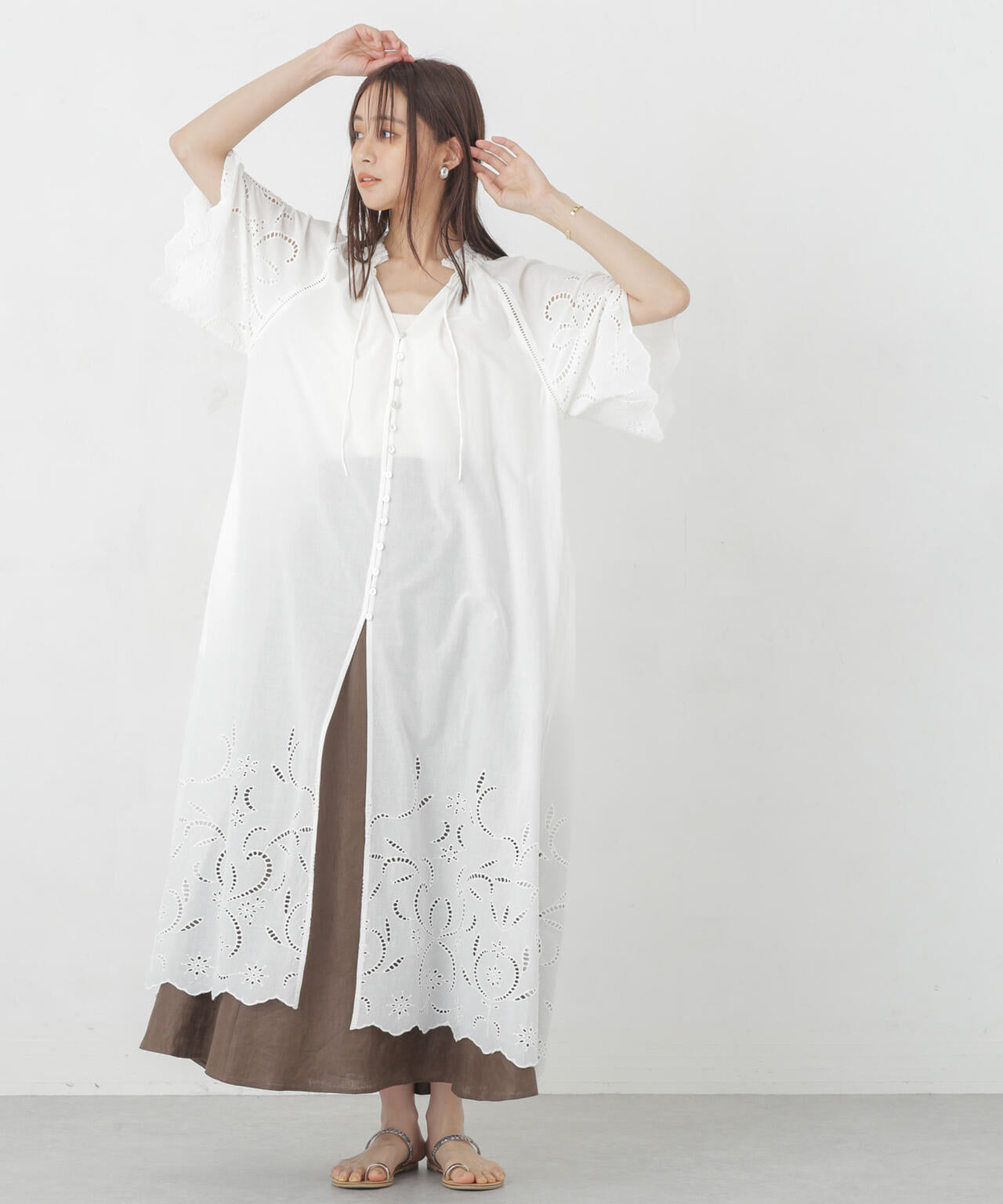 インドシフリー刺繍ワンピース 6694219301