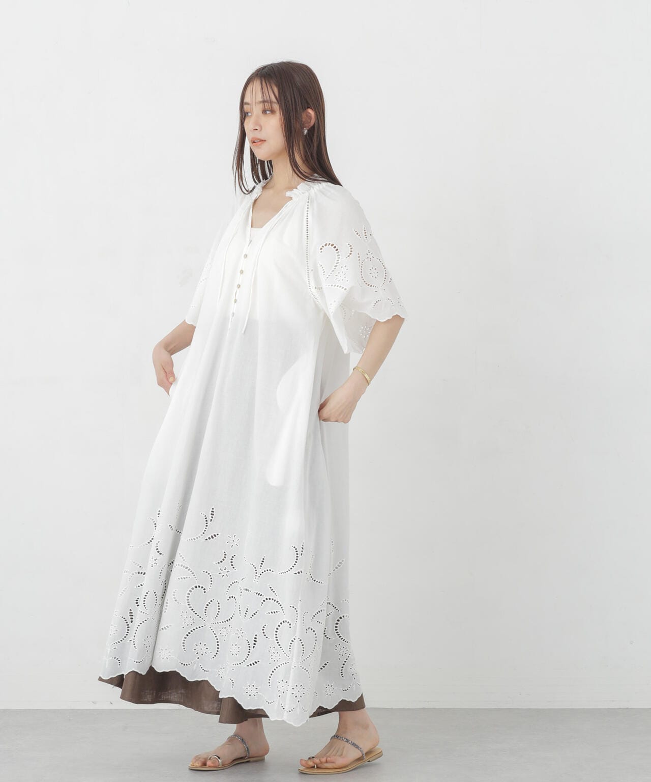インドシフリー刺繍ワンピース 6694219301