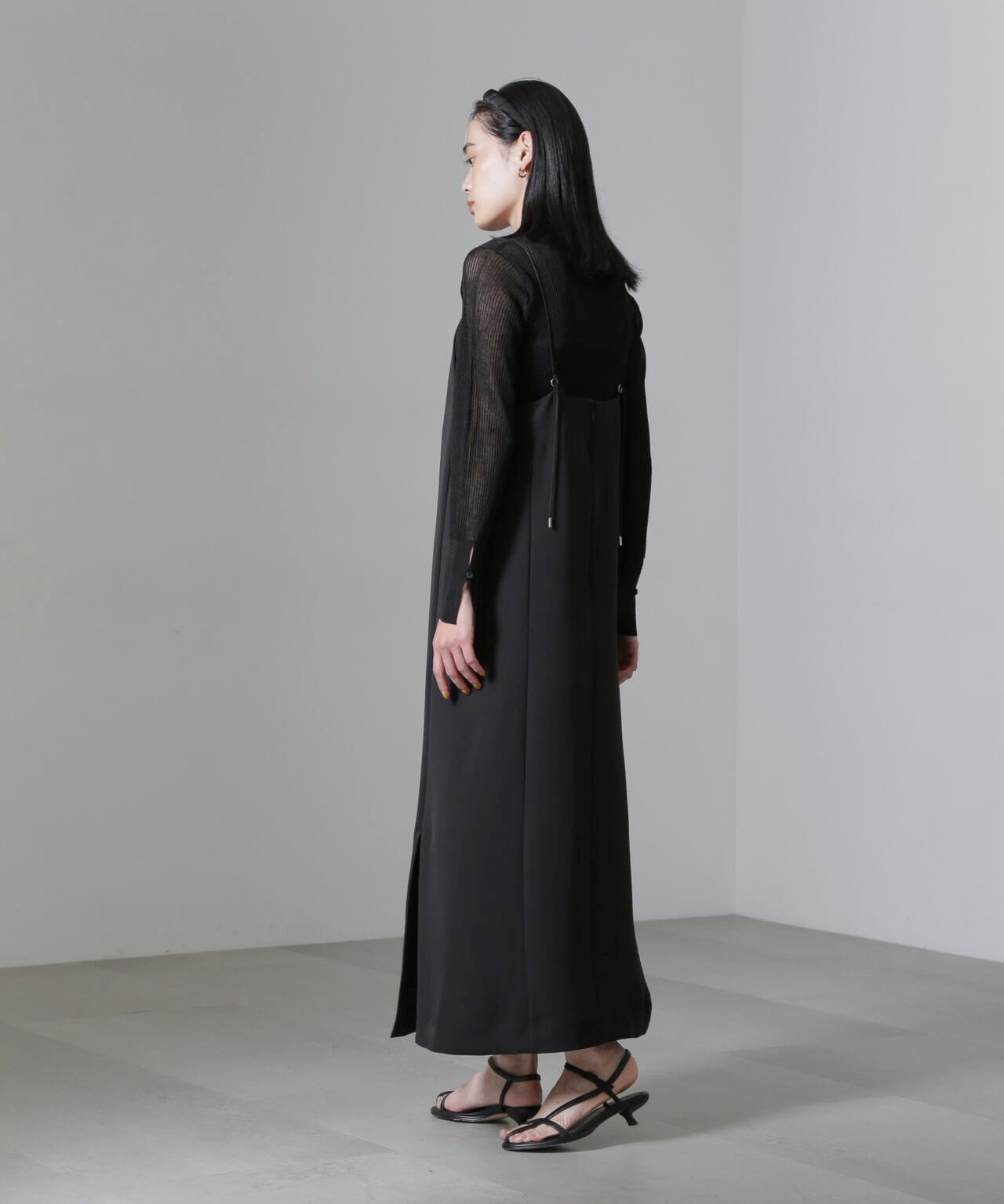 スクエアネックキャミワンピース(セットアップ可) 6694219323