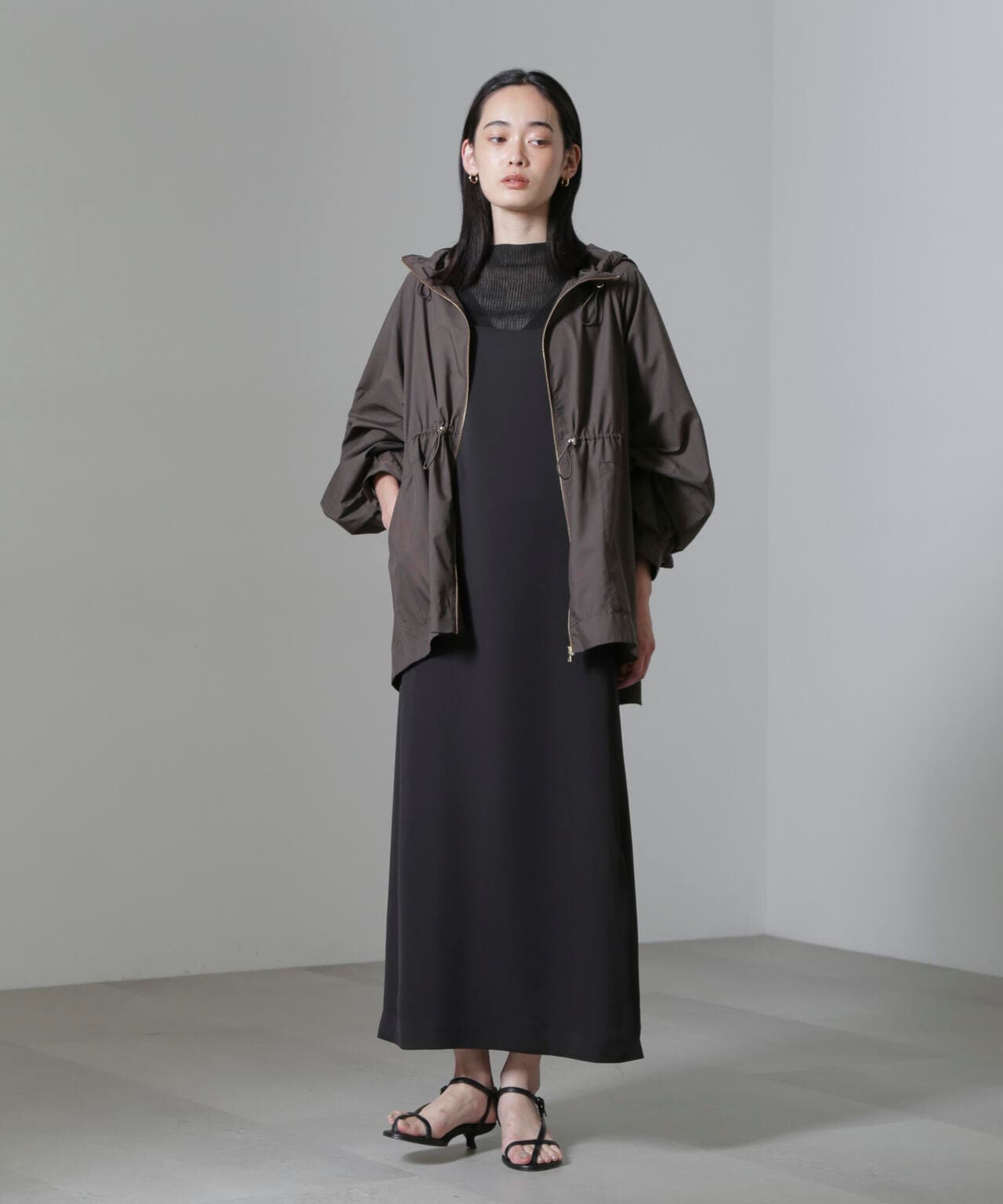 スクエアネックキャミワンピース(セットアップ可) 6694219323