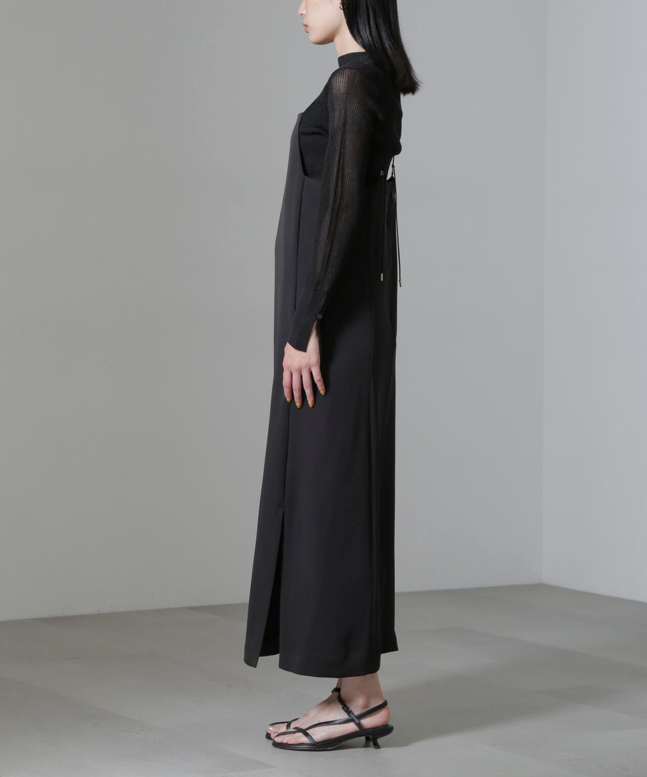 スクエアネックキャミワンピース(セットアップ可) 6694219323