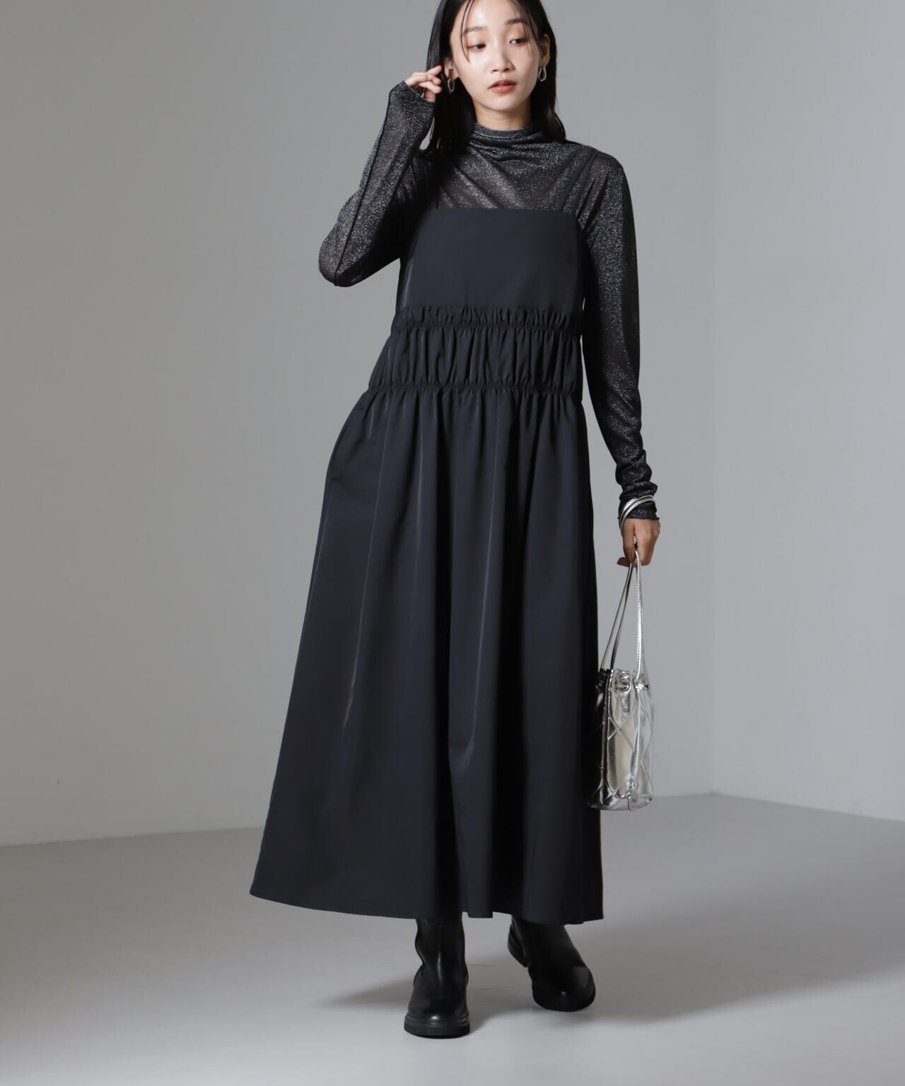 シャンブレータフタキャミワンピース 6694219326