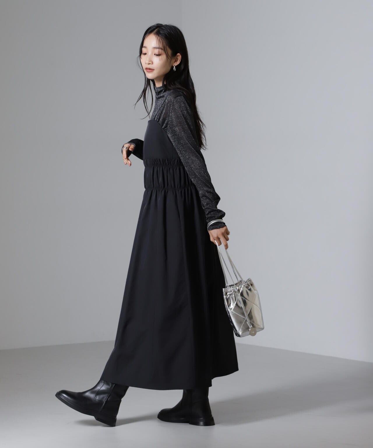 シャンブレータフタキャミワンピース 6694219326