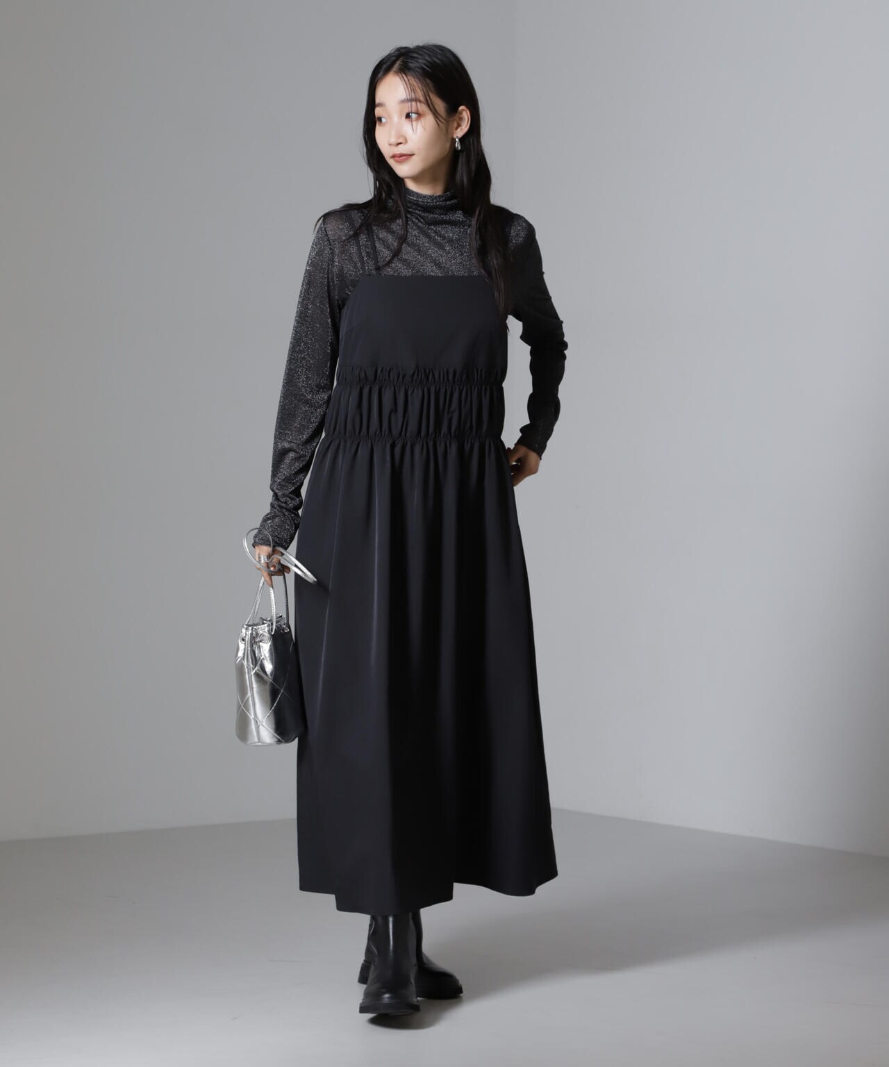 シャンブレータフタキャミワンピース 6694219326