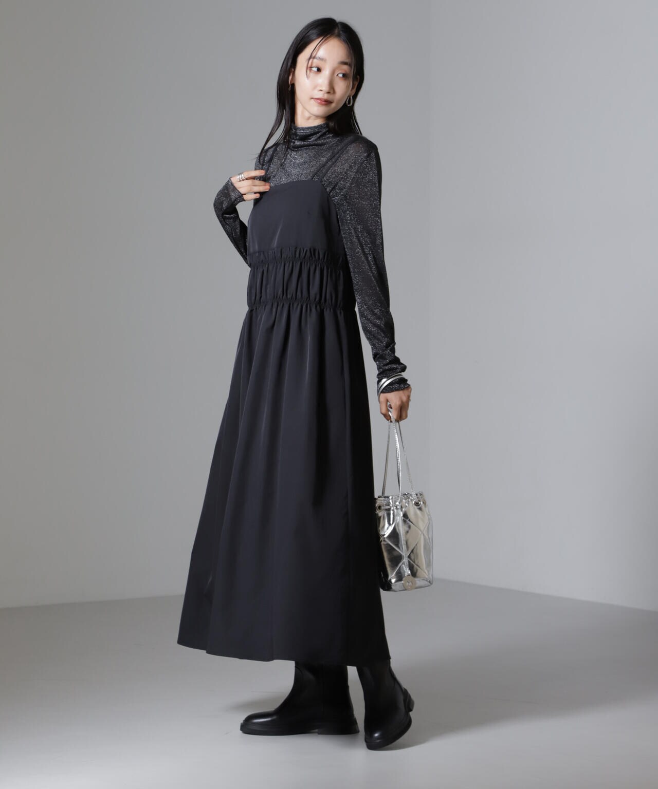 シャンブレータフタキャミワンピース 6694219326