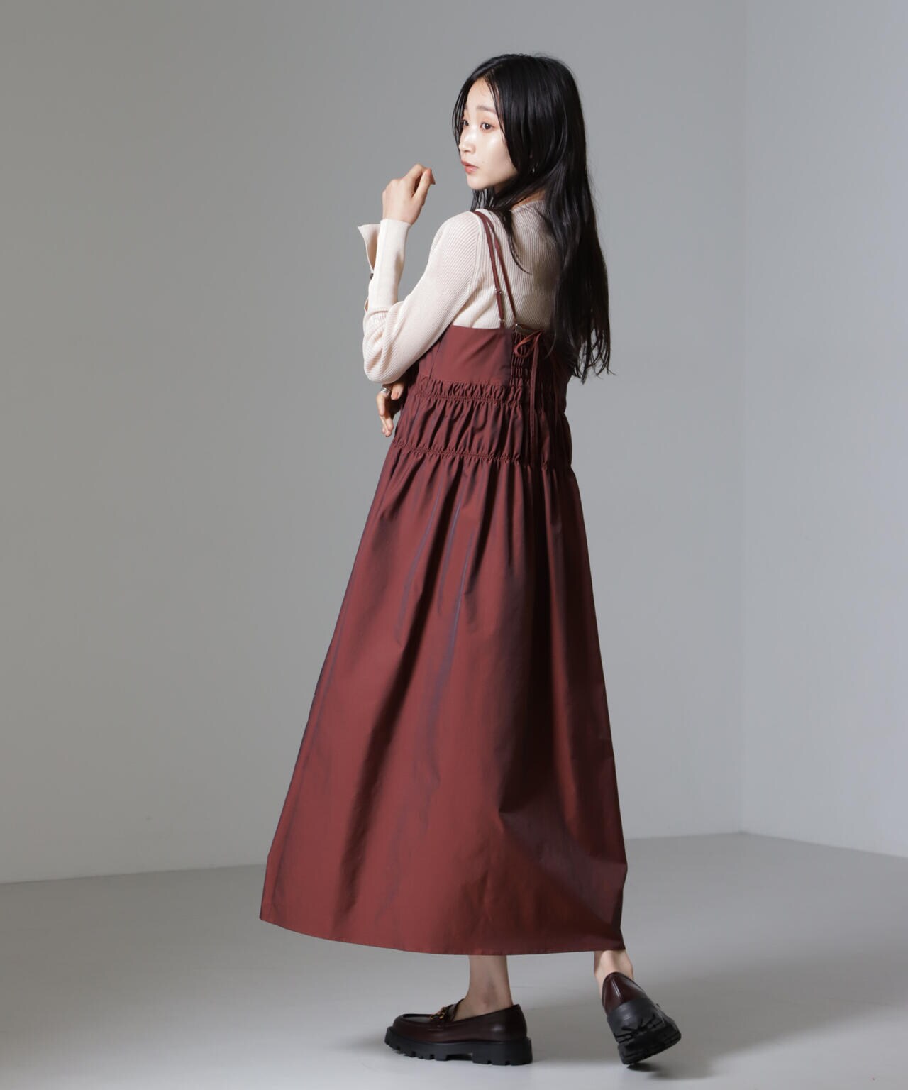 シャンブレータフタキャミワンピース 6694219326