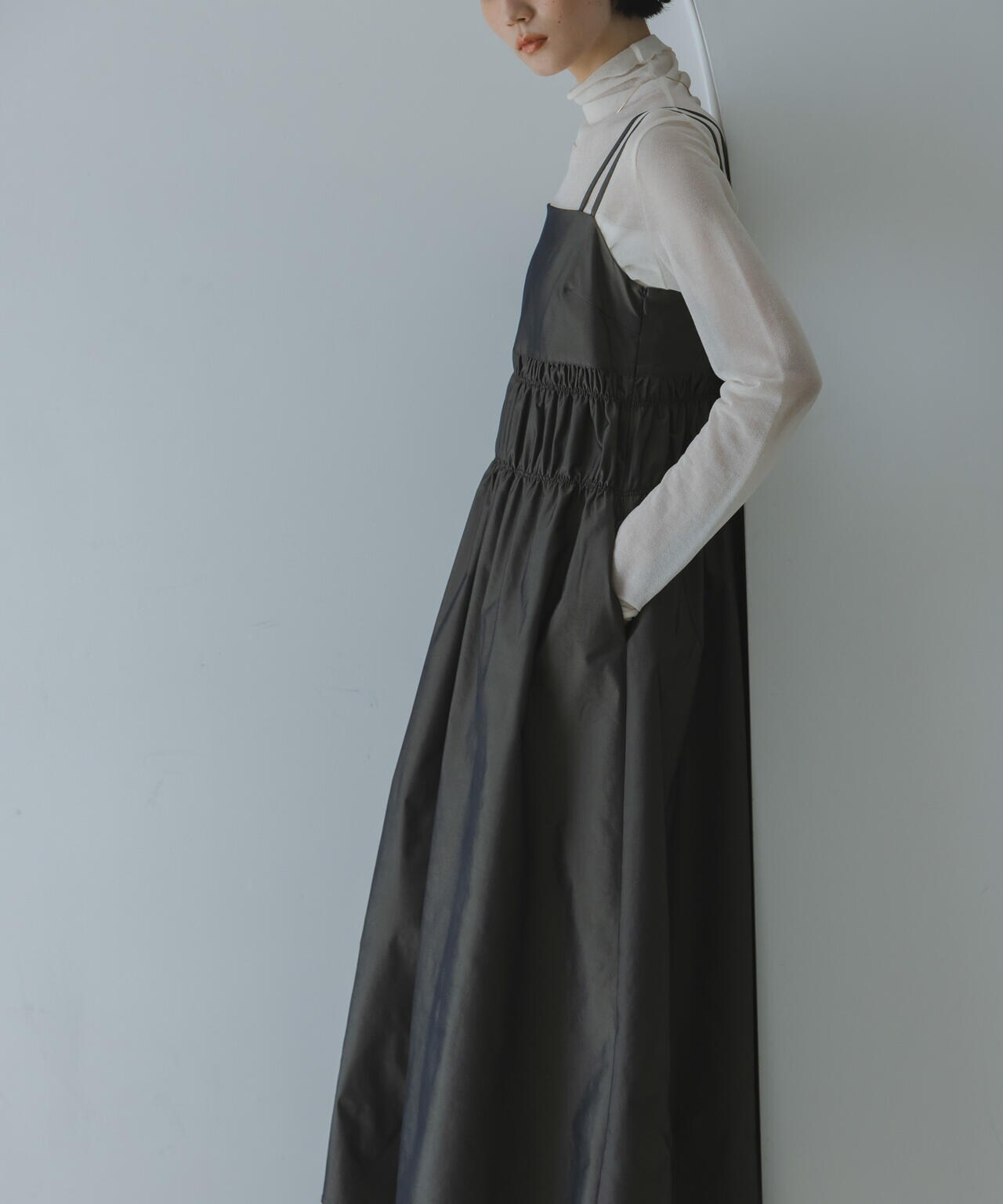 シャンブレータフタキャミワンピース 6694219326