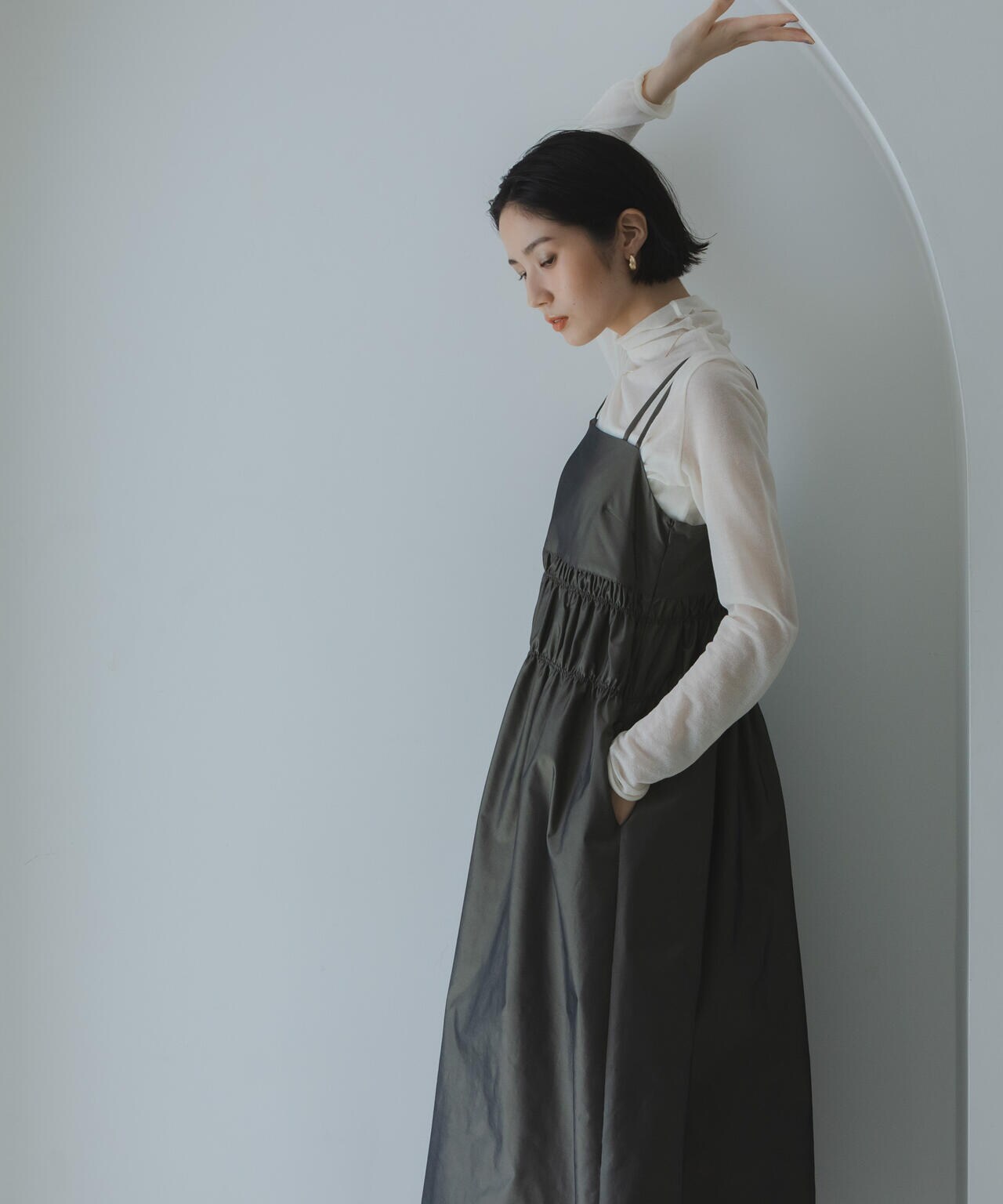 シャンブレータフタキャミワンピース 6694219326