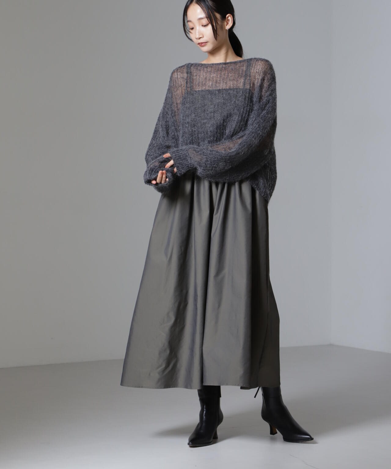 シャンブレータフタキャミワンピース 6694219326