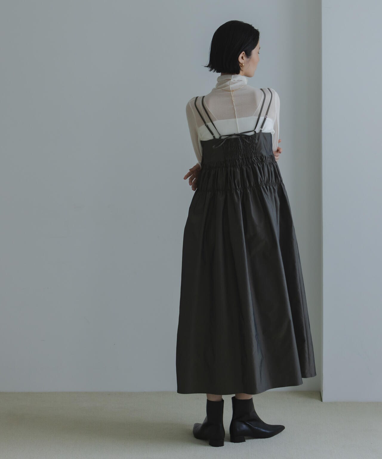 シャンブレータフタキャミワンピース 6694219326