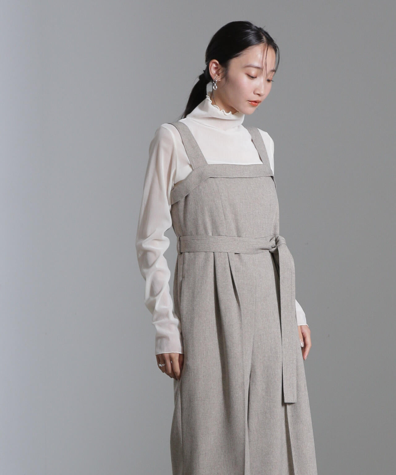 シャークスキンサロペット 6694219330