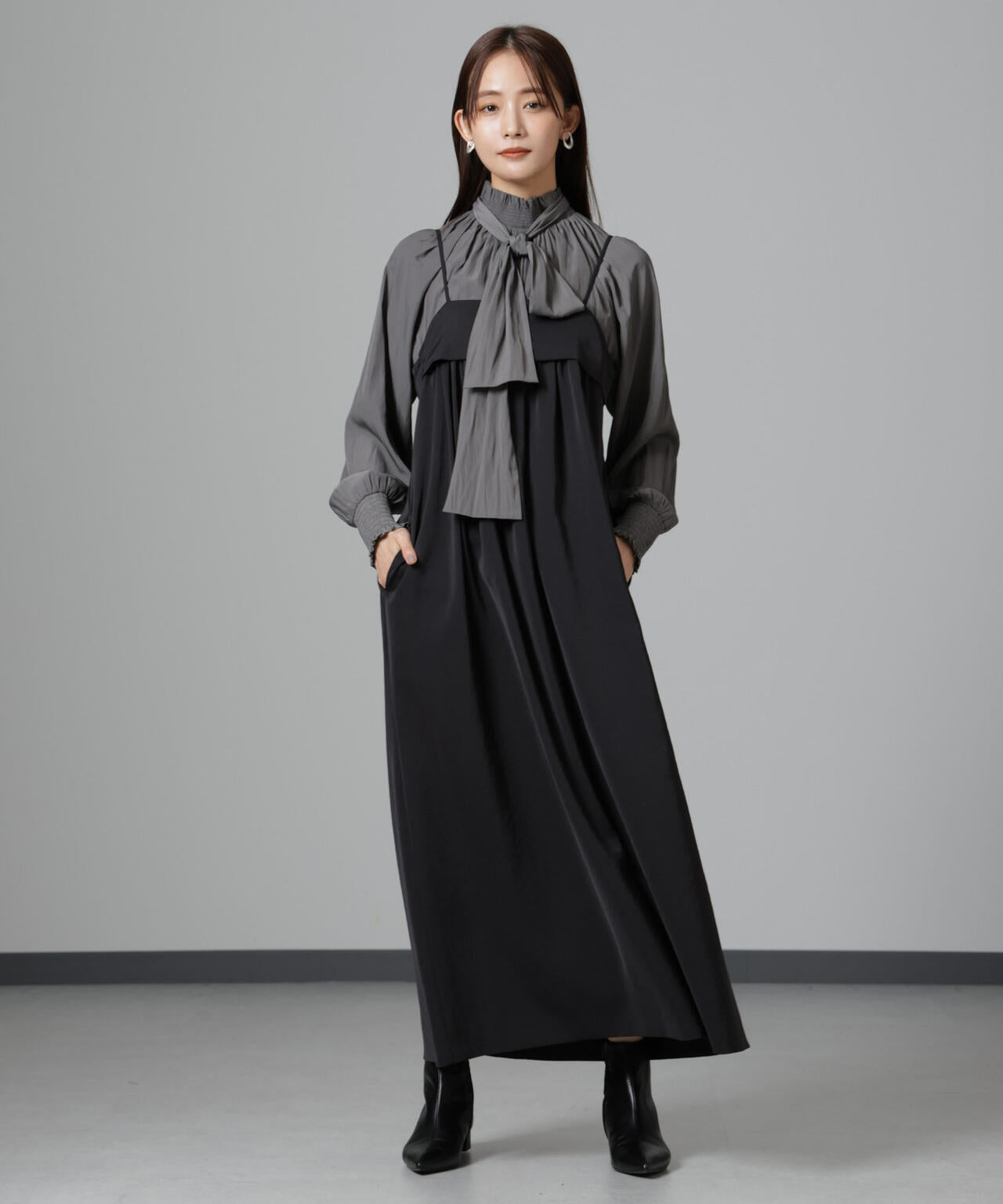 ギャザーキャミワンピース 6694219336