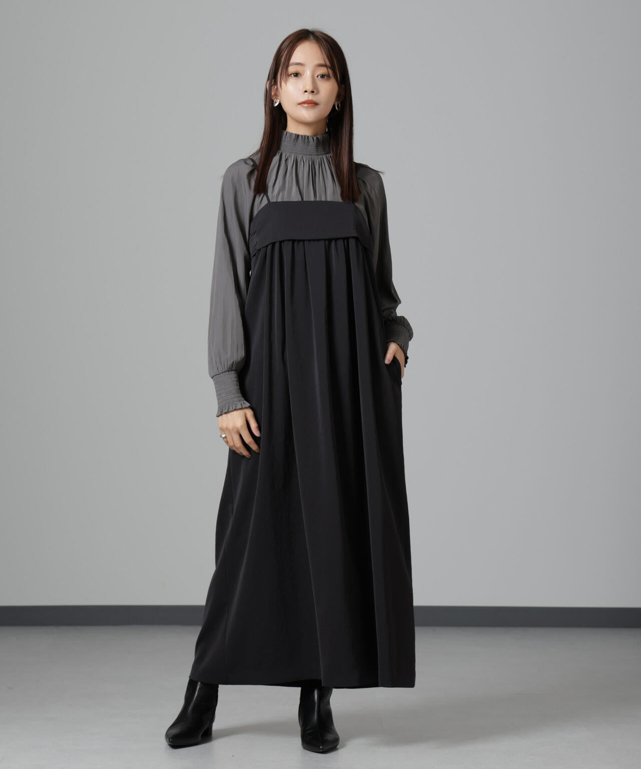 ギャザーキャミワンピース 6694219336