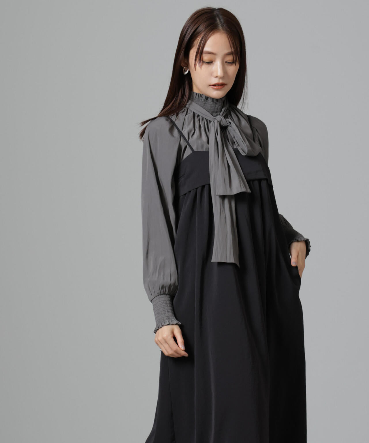 ギャザーキャミワンピース 6694219336