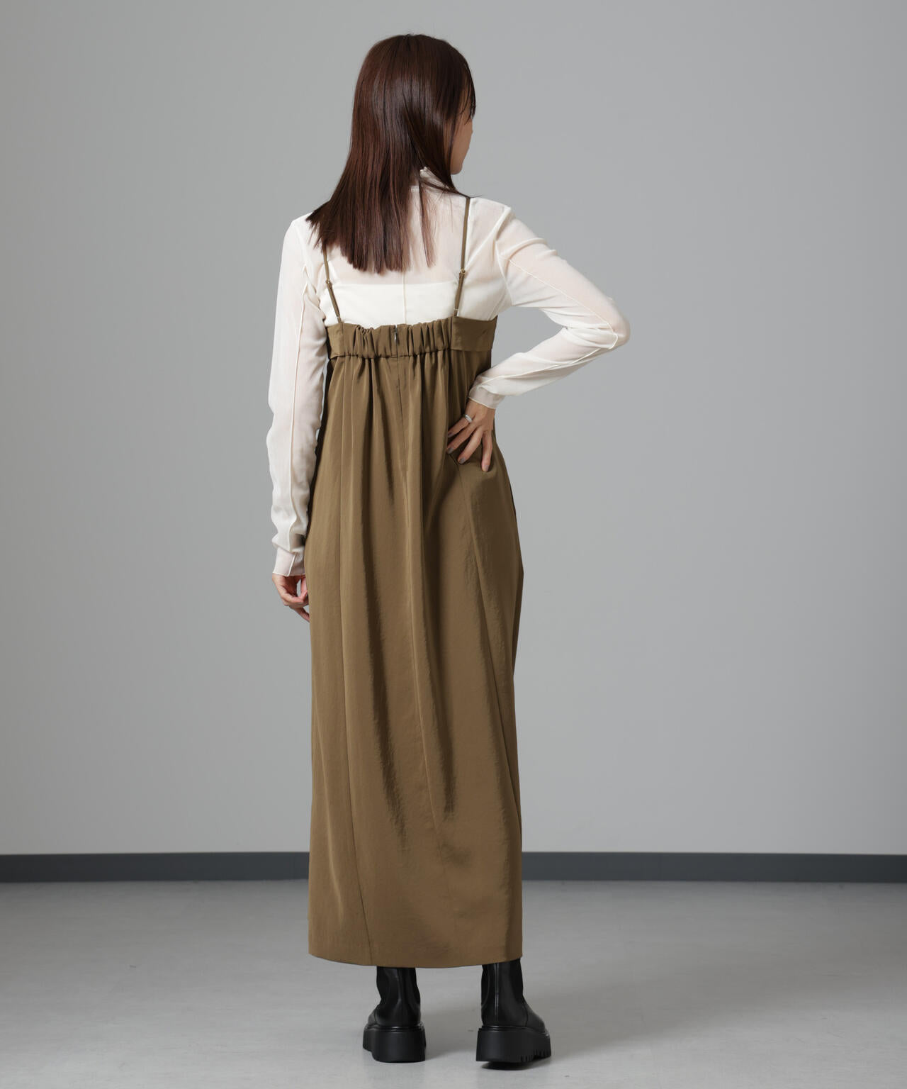 ギャザーキャミワンピース 6694219336