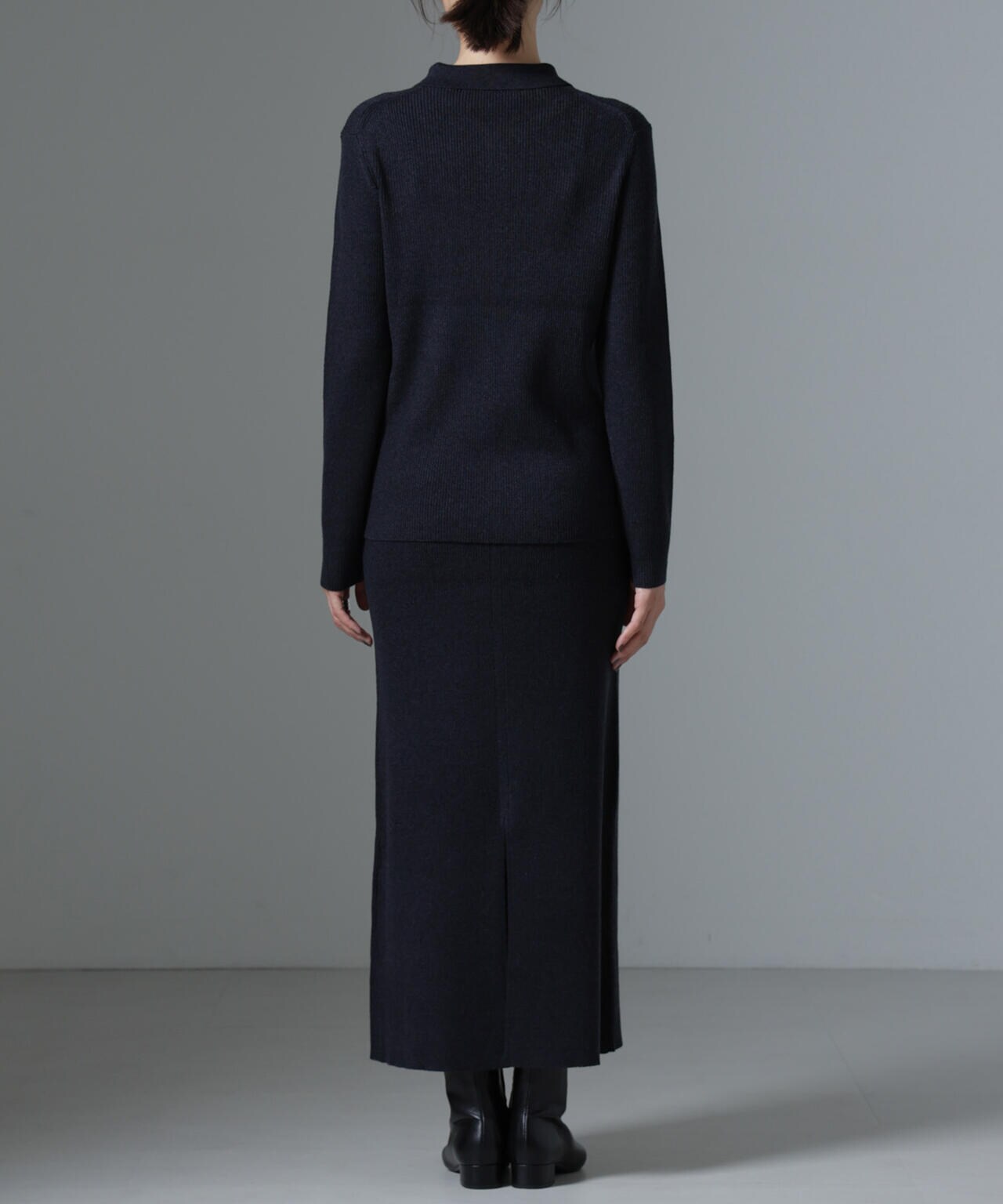 ニットキャミワンピース+ニットポロカーディガンSET 6694219340