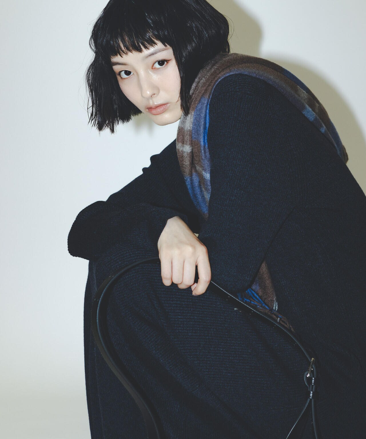 ニットキャミワンピース+ニットポロカーディガンSET 6694219340