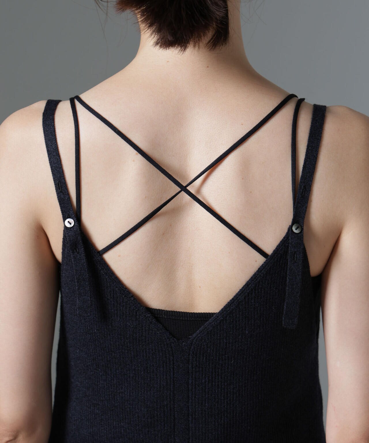 ニットキャミワンピース+ニットポロカーディガンSET 6694219340