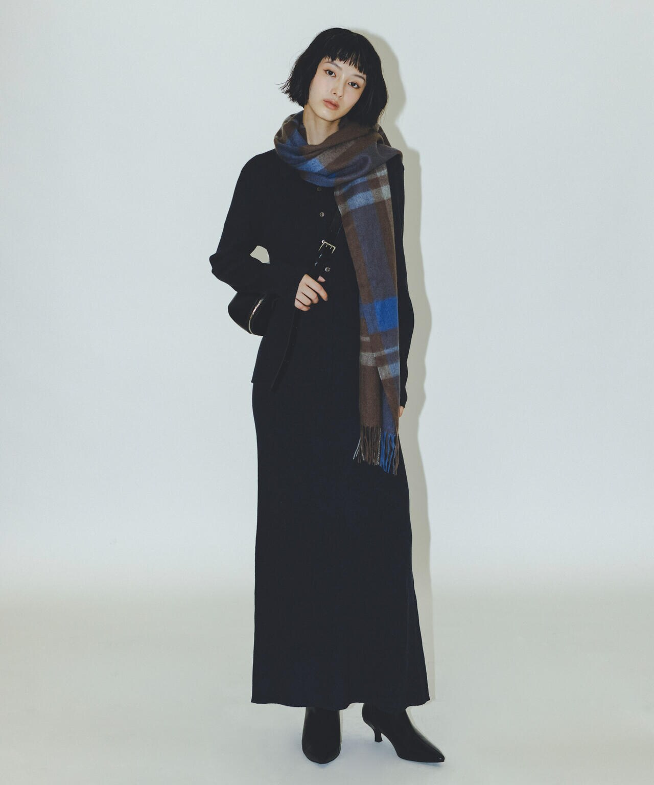 ニットキャミワンピース+ニットポロカーディガンSET 6694219340