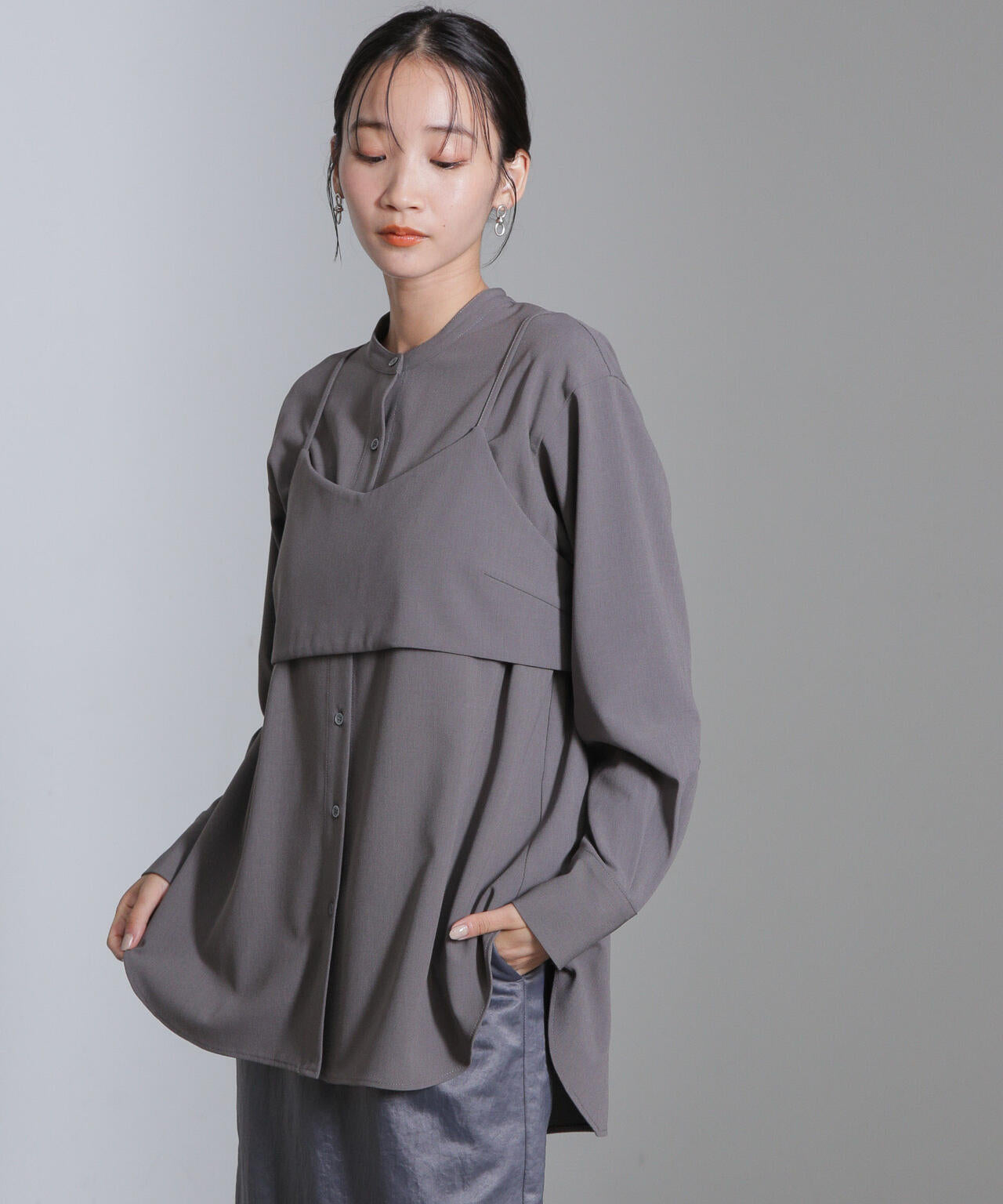 ショートキャミ付シャツ 6694220312